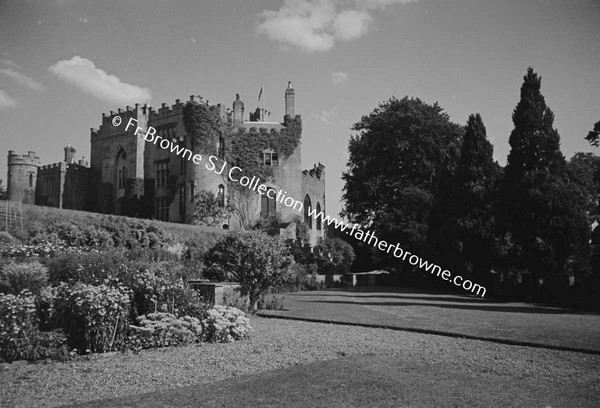 BIRR CASTLE  CASTLE  GARDEN AND LAWN FROM SOUTH WEST